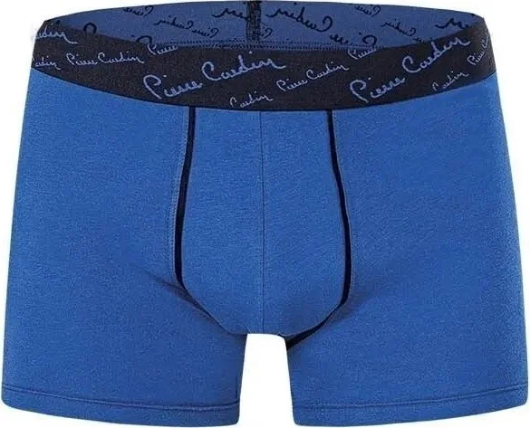pierre cardin Men's Cotton Saxe-Navy Blue-Grey 3-Piece Boxer