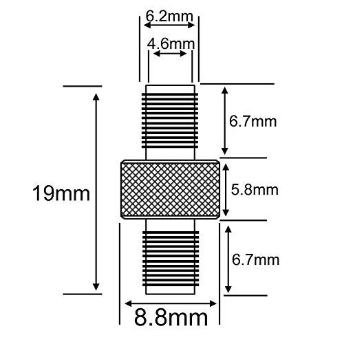 onelinkmore SMA Connector FPV Antennas Radio Adapter SMA Female to Female Barrel Adapter Antenna Jack Adapter SMA to SMA Coupler Adapter for Antennas Wireless LAN Devices Coaxial Cable Pack of 2 - Image 3