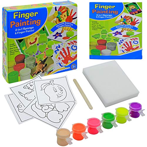 Toy Cloud Finger Painting Junior Game | 2 in 1 Sponge & Finger Painting | Smooth, Colorful Finger Paints - Image 1