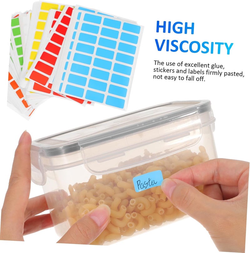 DOITOOL 6Packs Colored Sticker Labels for Organization Removable Rectangular Marking Labels with High Adhesion Writable Surface for Categorizing Various Settings - Image 3