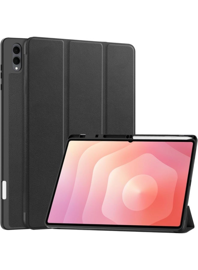 DUSALA Case for Samsung Galaxy Tab S11 Ultra with S Pen Holder, Soft TPU Tri-Fold Stand Protective Tablet Cover, Auto Wake/Sleep for Tab S11 Ultra 14.6 inches - Image 1