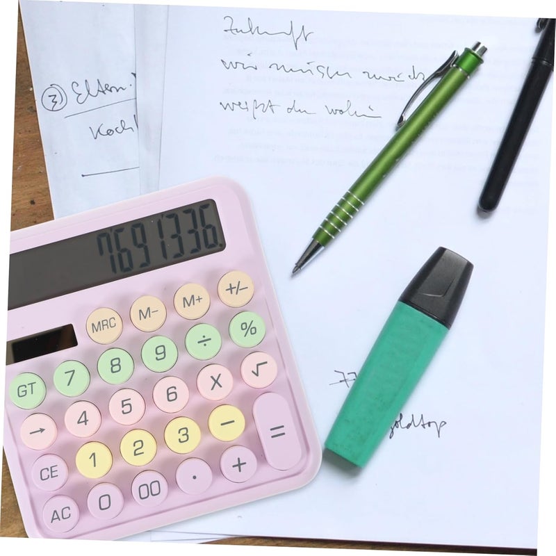 EXCEART Portable Multi-use Mechanical Keyboard Calculator for Office and Students Accurate LCD Display Lightweight Design for Easy Carrying for Colleagues and Friends - Image 4