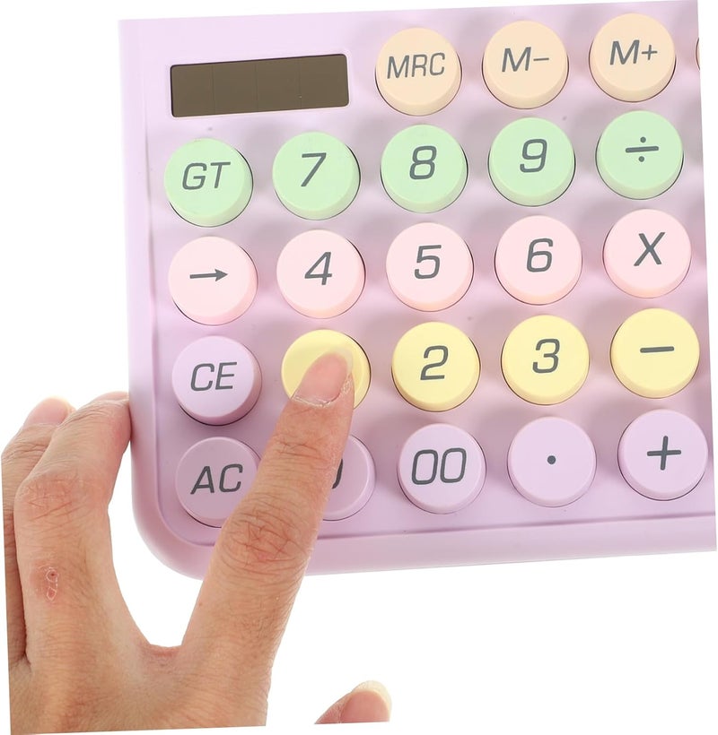 EXCEART Portable Multi-use Mechanical Keyboard Calculator for Office and Students Accurate LCD Display Lightweight Design for Easy Carrying for Colleagues and Friends - Image 3