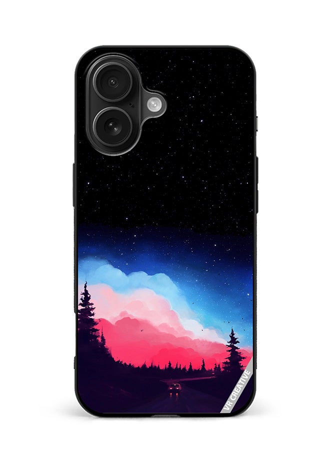 Protective Case Cover For Apple iPhone 16 Plus Vibrant Cloud Design Multicolour