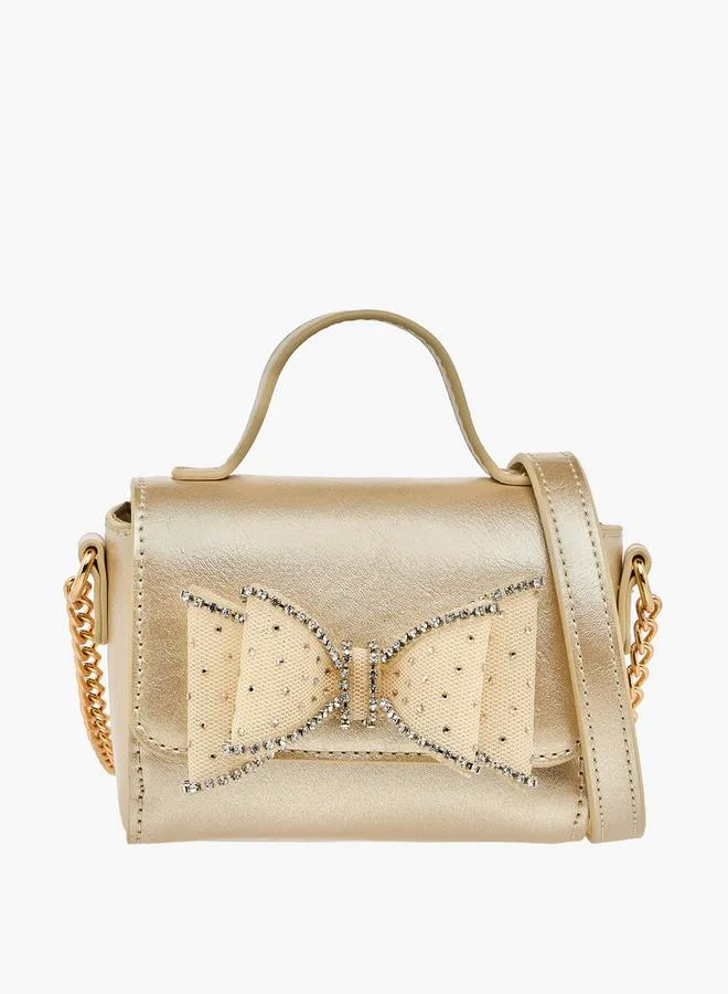 Celeste Bow Embellished Crossbody Bag with Chain Strap Ramadan Collection