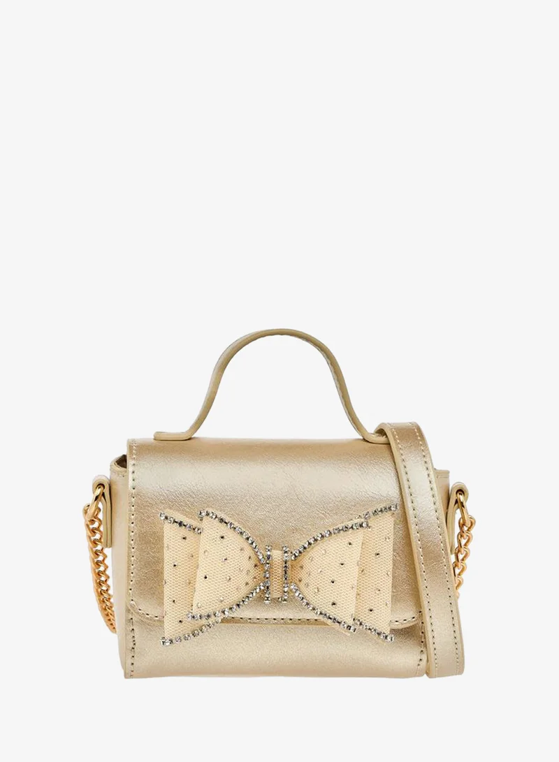 Celeste Bow Embellished Crossbody Bag with Chain Strap Ramadan Collection