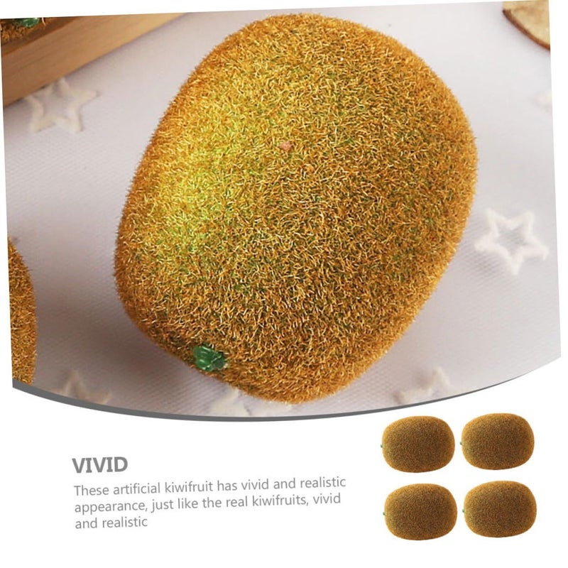 Set Of 2 Life-Like Artificial Kiwifruit Models Decorative Fruit Props For Photography Market Decor - Image 4