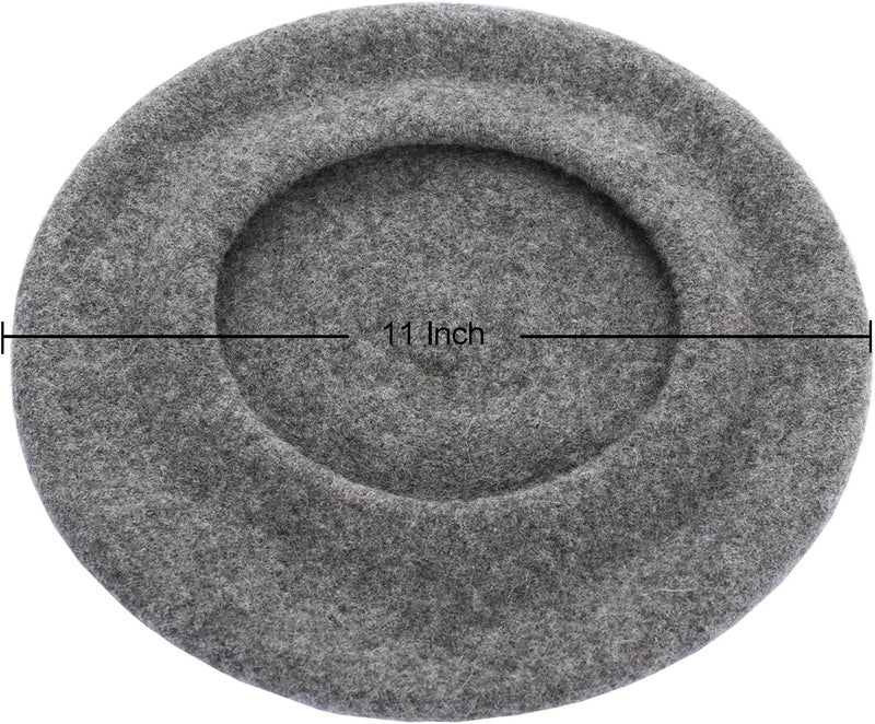 Wheebo Wool Beret Hat,Solid Color French Style Winter Warm Cap for Women Girls Lady - Image 5