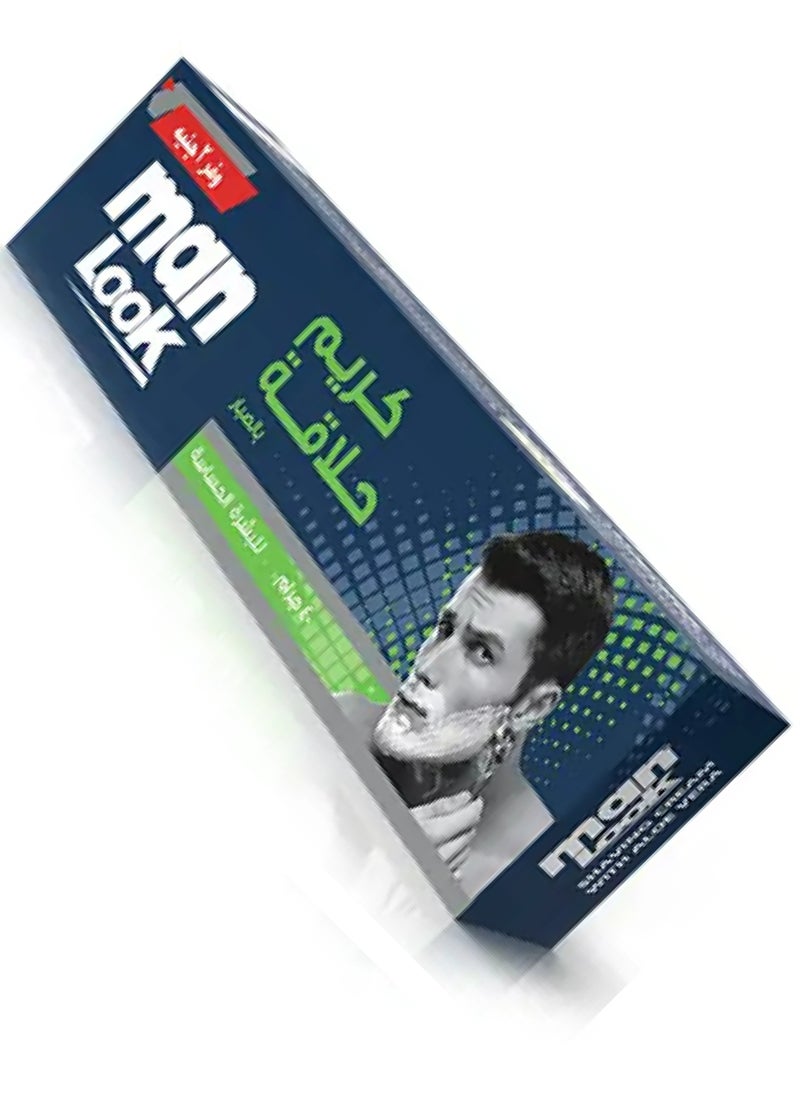 Man look Shaving Cream For Senstive Skin With Aloe Vera, 40 gm  - Image 1