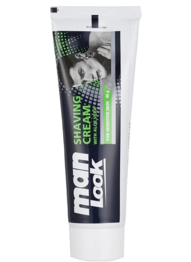 Man look Shaving Cream For Senstive Skin With Aloe Vera, 40 gm  - Image 3
