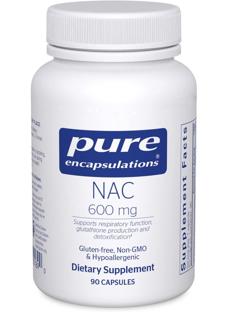 Pure Encapsulations NAC 600 mg - 90 Capsules - Image 1