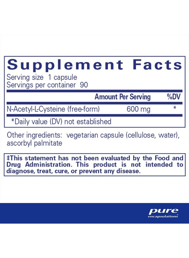 Pure Encapsulations NAC 600 mg - 90 Capsules - Image 2