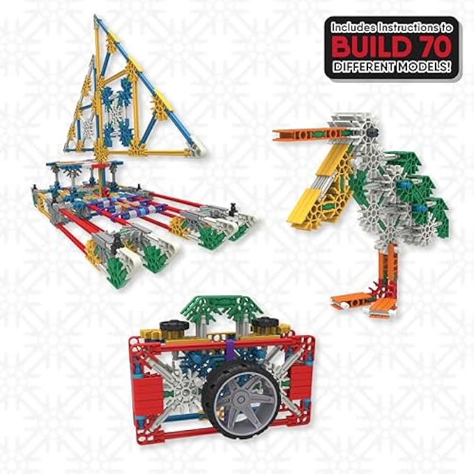 K'NEX BASIC FUN 13419 IMAGINE 70 MODEL BUILDING SET, EDUCATIONAL TOYS FOR KIDS, 705 PIECE STEM LEARNING KIT, ENGINEERING FOR KIDS, AND COLOURFUL BUILDING CONSTRUCTION TOYS FOR CHILDREN AGED 7 + - Image 4