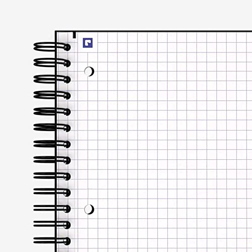 Hamelin 1 Subject, Graph Paper, Hard Cover Spiral Bound Grid Notebook, 4 Square Per Inch 150 Pages MIDNIGHT Black 8.5"x11" - Image 2