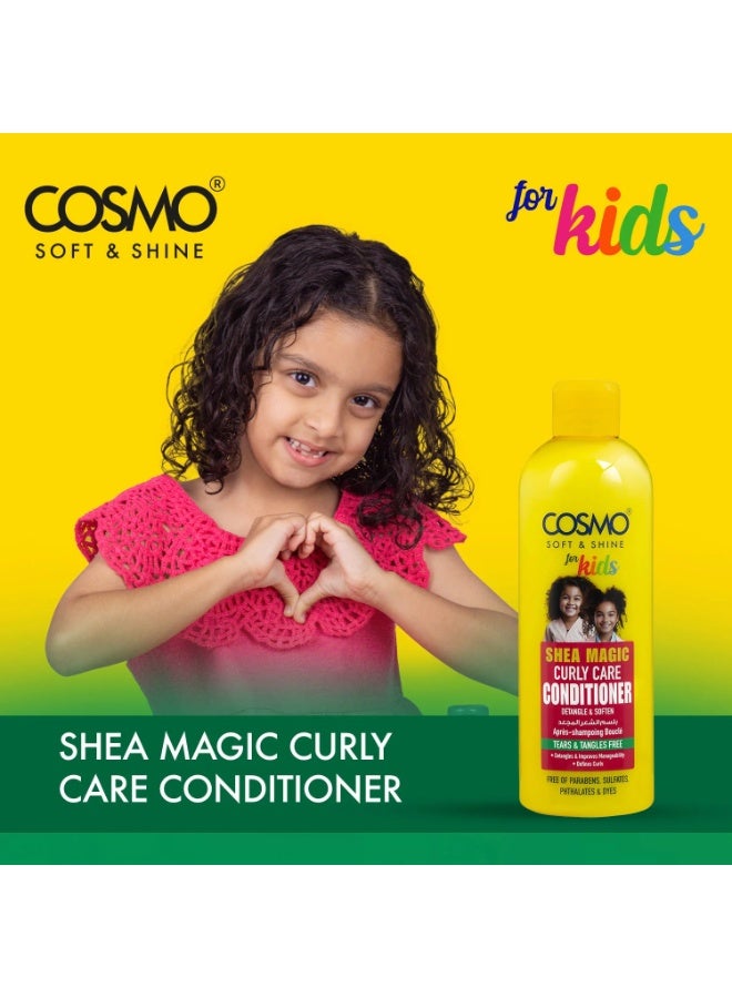 COSMO Soft And Shine Kids Shea Magic Curly Care Conditioner Tears And Tangles Free 480 ML - Image 2