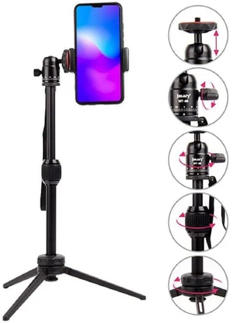 JMARY MT-68 Table-Top Extendable Foldable Tripod Stand for Mobile Phones and DSLR & Digital Cameras - Image 1