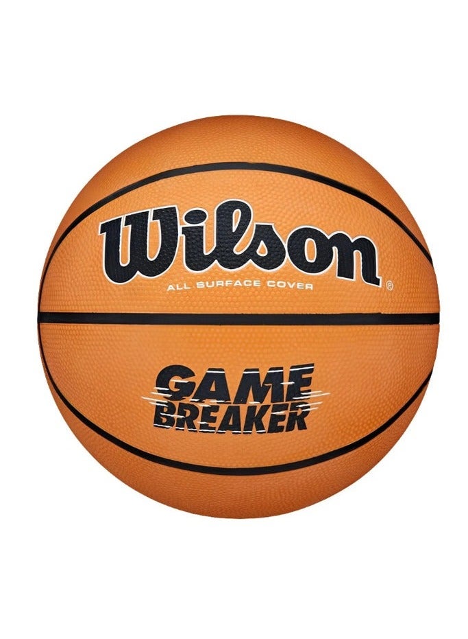 ويلسون كرة السلة Gamebreaker - كرة عالية الأداء للاستخدام الداخلي والخارجي مع قبضة فائقة وبنية متينة  - Image 1
