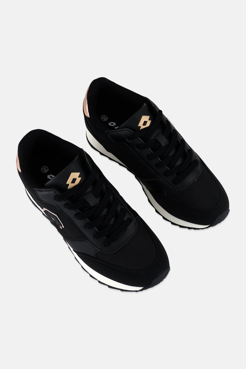 LOTTO Women Lace Up Casual Shoes, Black - Image 3