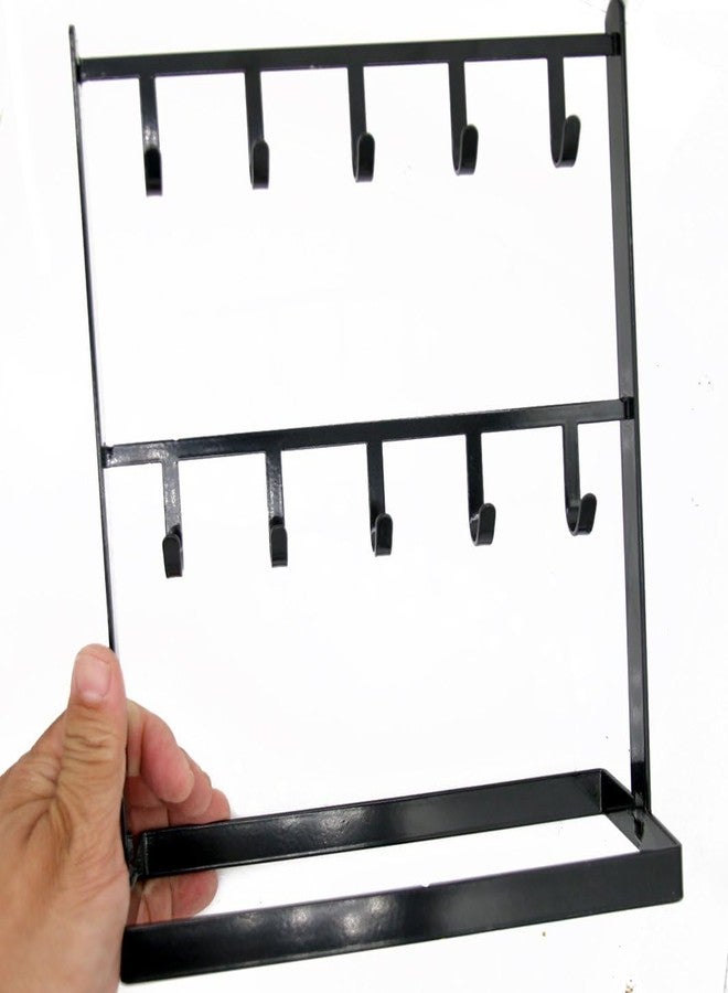 LXZ 1 PC Tabletop Hook Rack - Jewelry Stand Holder - Black Hangers for Necklaces Keys Brace laces Ear Rings - Image 3