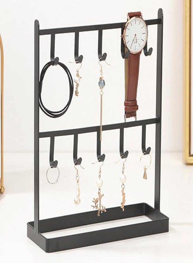 LXZ 1 PC Tabletop Hook Rack - Jewelry Stand Holder - Black Hangers for Necklaces Keys Brace laces Ear Rings - Image 5