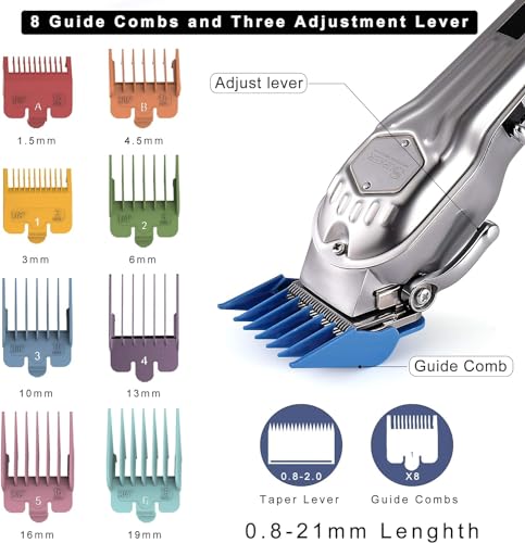 SURKER Mens Hair Clippers Cord Cordless Hair Trimmer Professional Haircut Kit for Men Rechargeable LED Display - Image 3