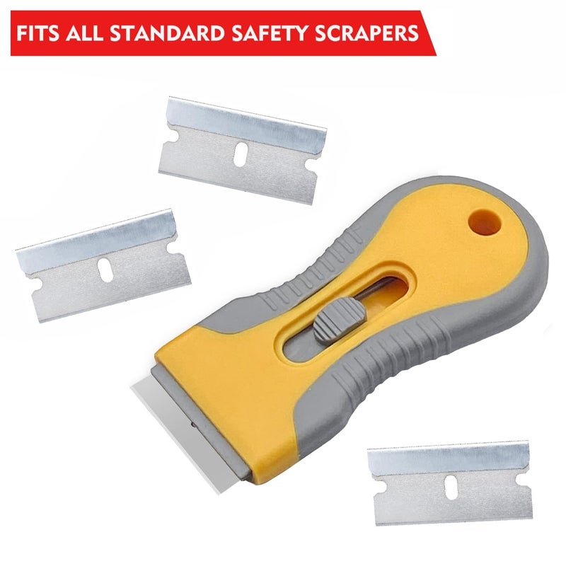 Greatandrew Great Andrew Single Edge Razor Blades, 100 Pack Straight Edge Razor Blade, Safety Blade Refills, Blade Scraper for Box Cutting, Crafts, DIY, Heavy Duty & Industrial Use - Image 5