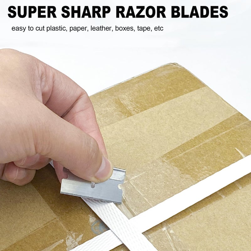 Greatandrew Great Andrew Single Edge Razor Blades, 100 Pack Straight Edge Razor Blade, Safety Blade Refills, Blade Scraper for Box Cutting, Crafts, DIY, Heavy Duty & Industrial Use - Image 4