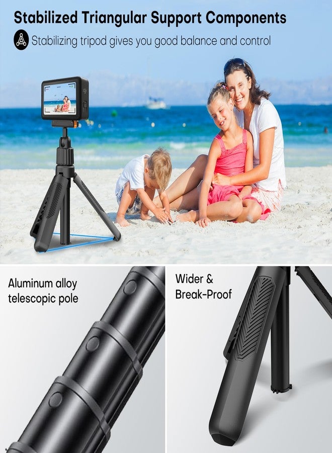REYGEAK Osmo Action Quick Release All-in-One Magnetic Selfie Stick Mini Extension Rod Compatible with Osmo Action 3, Osmo Action 4, Osmo Action 5 Pro - Image 3