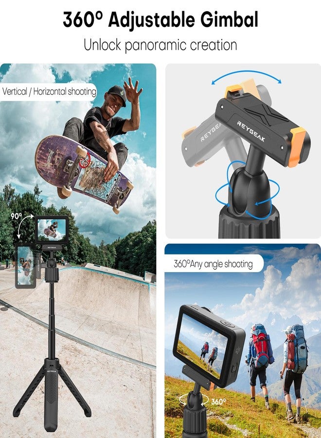REYGEAK Osmo Action Quick Release All-in-One Magnetic Selfie Stick Mini Extension Rod Compatible with Osmo Action 3, Osmo Action 4, Osmo Action 5 Pro - Image 5