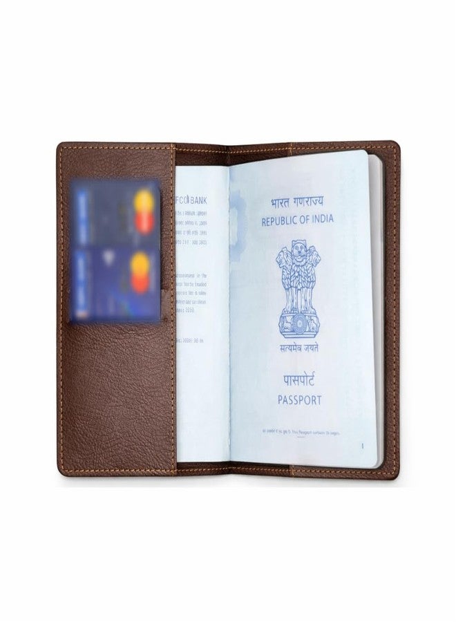 YOUR GIFT STUDIO Vegan Leather Passport Holder for Men with Name, Card Holder Travel Organizer Gift for Men and Women, Passport Holder with Name (Tan) - Image 4