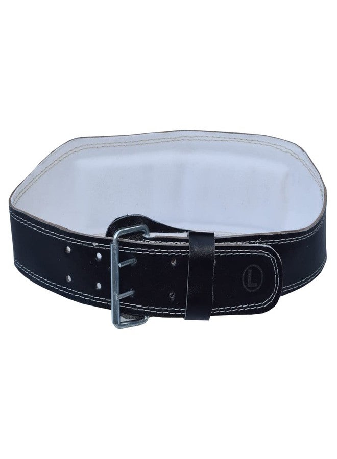 Babbler Power Lifting Leather Belt | Unisex Weightlifting Gym Belt with Double Metal Prong | Fitness Workout Leather Belt | Stabilized Back Support | Contrast Stitching | Gym Belt - Image 3