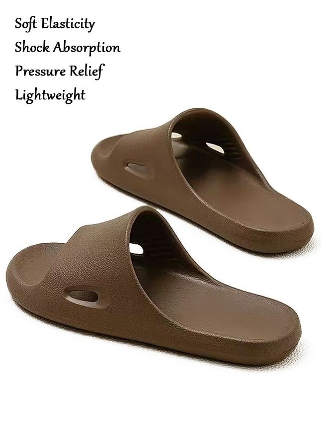 LeadMy Bathroom Slippers for Men – EVA Soft Sole Non-Slip Slide On Sandal, Ultra Lightweight Quick Dry Shower Shoes, Casual Slip On Loafers - Image 2