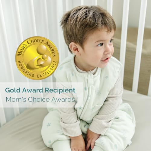 Tealbee Dreamsuit Toddler Sleep Sack with Feet – Walker Sleep Bag with Legs, Rayon made from Bamboo, Winter 1.5 TOG, 2-Way Zipper, 2T-3T - Seashell - Image 5