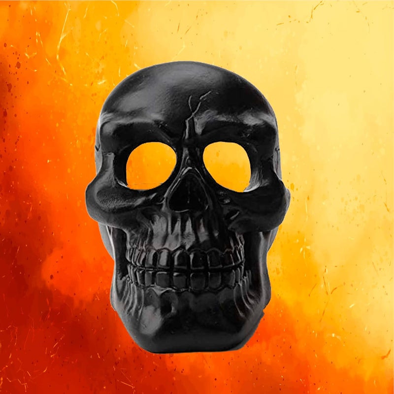 Dequera Resin Human Skull Ashtray Home Ornaments for Scary Halloween Decorations Decorative Skulls Skeletons Figurines for Bar Accessories Smoking Room Decor for Smokers Black - Image 2