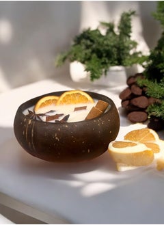 ANUM BY MUNA Coconut Shell Candle Scented with Cinnamon and Orange  - Image 2