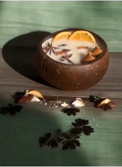 ANUM BY MUNA Coconut Shell Candle Scented with Cinnamon and Orange  - Image 4
