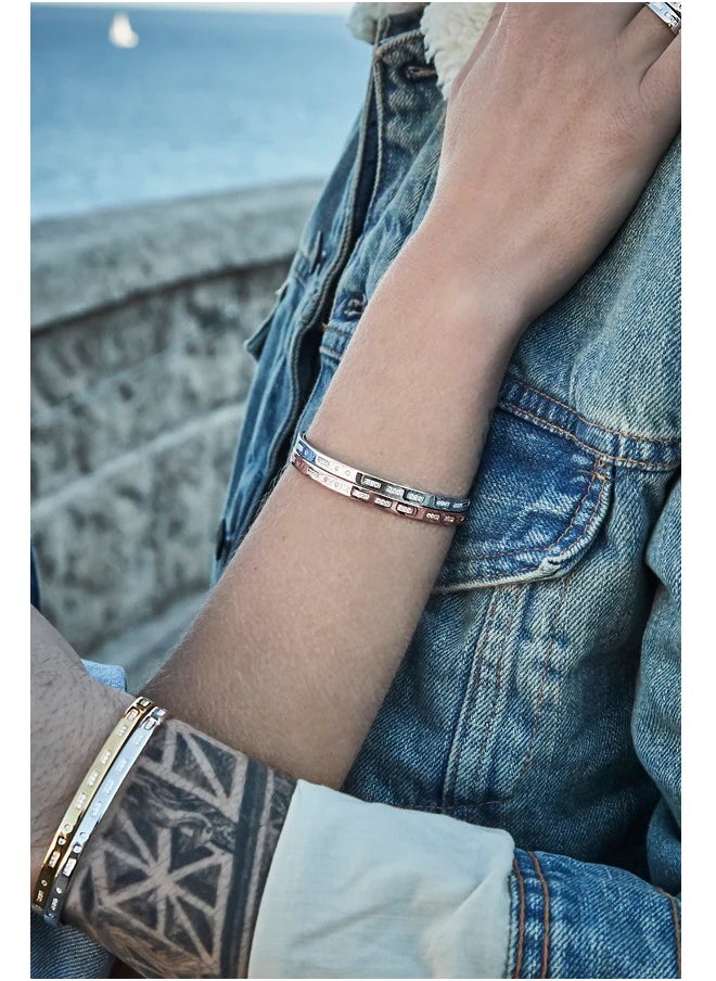 APM Monaco - APM Monaco Amour Morse Code Open Cuff Bracelet for Women PB4545OX - Image 1