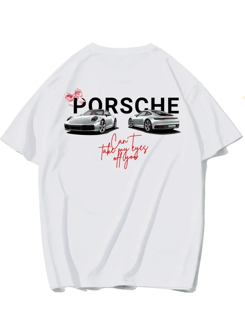 بي ار زد كولكشن Unisex Oversize Porsche Can't Take My Eyes Off You T-Shirt