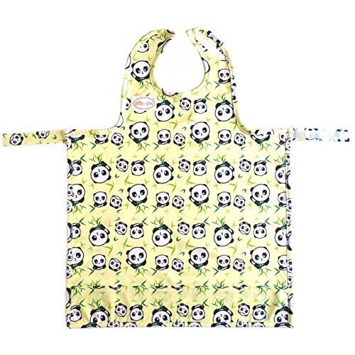 BIB-ON, Full-Coverage Bib and Apron Combination for Infant, Baby, Toddler Ages 0-4. (Pandas) - Image 4