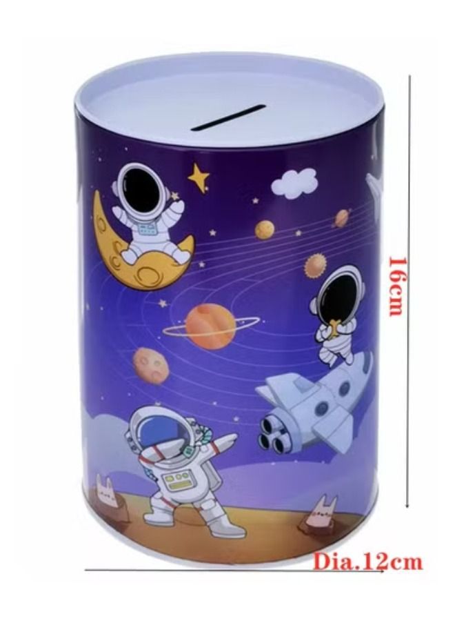 ACLIX Money Coin Bank Tinplate Space Design - Image 3