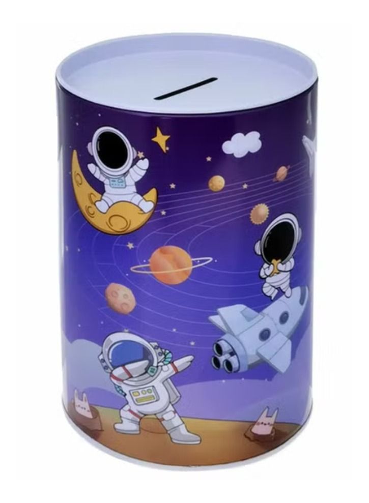 ACLIX Money Coin Bank Tinplate Space Design - Image 1