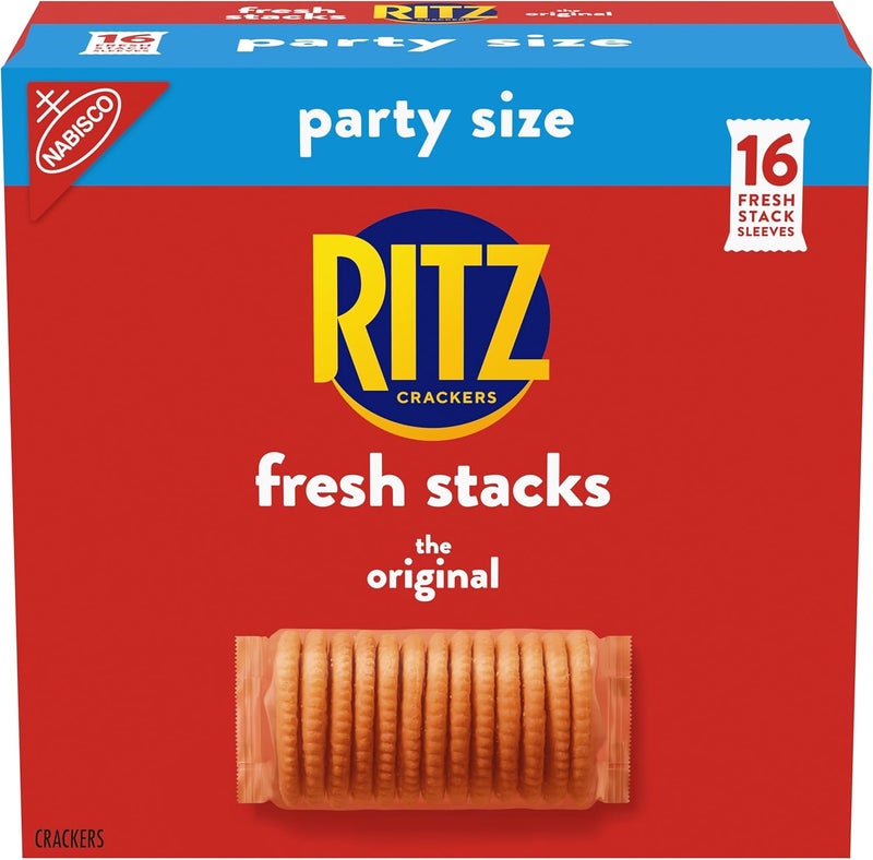 Ritz بسكويت ريتز فريش ستاكس الأصلي، حجم الحفلة، 23.7 أونصة مع 16 عبوة وجبة خفيفة متعددة - Image 1