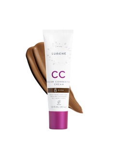 Lumene Lumene Color Correcting CC Cream - Lightweight Foundation - Medium Coverage - Redness Reducing Face Makeup for a Glowing Complexion - Vegan Formula + Suitable for All Skin Types - Rich (1 fl oz) 