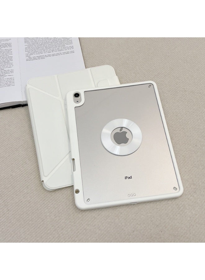 Clear Case for iPad Pro 11 Inch 2025 Model M5 Detachable Magnetic Rotating Transparent Hard PC Back Cover with Auto Wake Sleep and Trifold Y Stand - Image 1