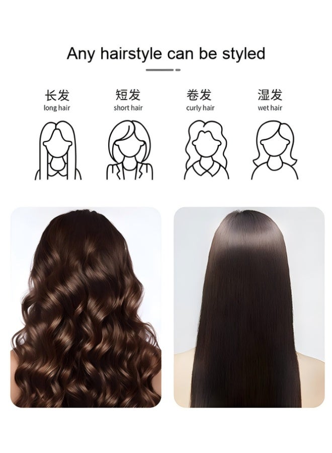 فرشاة شعر مضادة للكهرباء الساكنة ومضادة للتشابك؛ مشط مجفف الشعر لمنع التشابك؛ للجنسين؛ أمشاط جميع أنواع الشعر، سواء كان رطبًا أو جافًا؛ مشط تدليك - شكل دائري. - Image 2