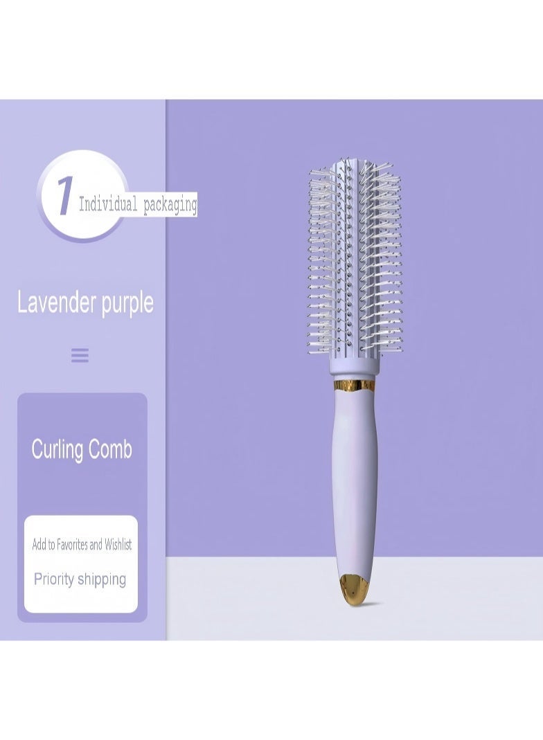 فرشاة شعر مضادة للكهرباء الساكنة ومضادة للتشابك؛ مشط مجفف الشعر لمنع التشابك؛ للجنسين؛ أمشاط جميع أنواع الشعر، سواء كان رطبًا أو جافًا؛ مشط تدليك - شكل دائري. - Image 1