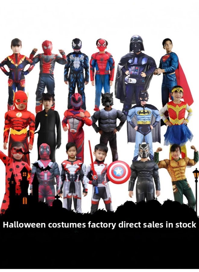 Halloween Costume for Baby and Kid A spider + hood Size:M Pretend Play Suit Halloween Dress up Party costume for girls and boys - Image 5
