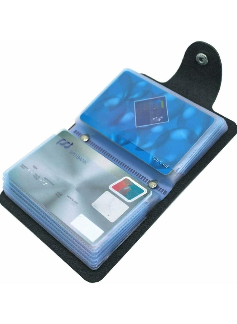 Stylish Black Multi-Card Holder Compact Bank Card Organizer Wallet