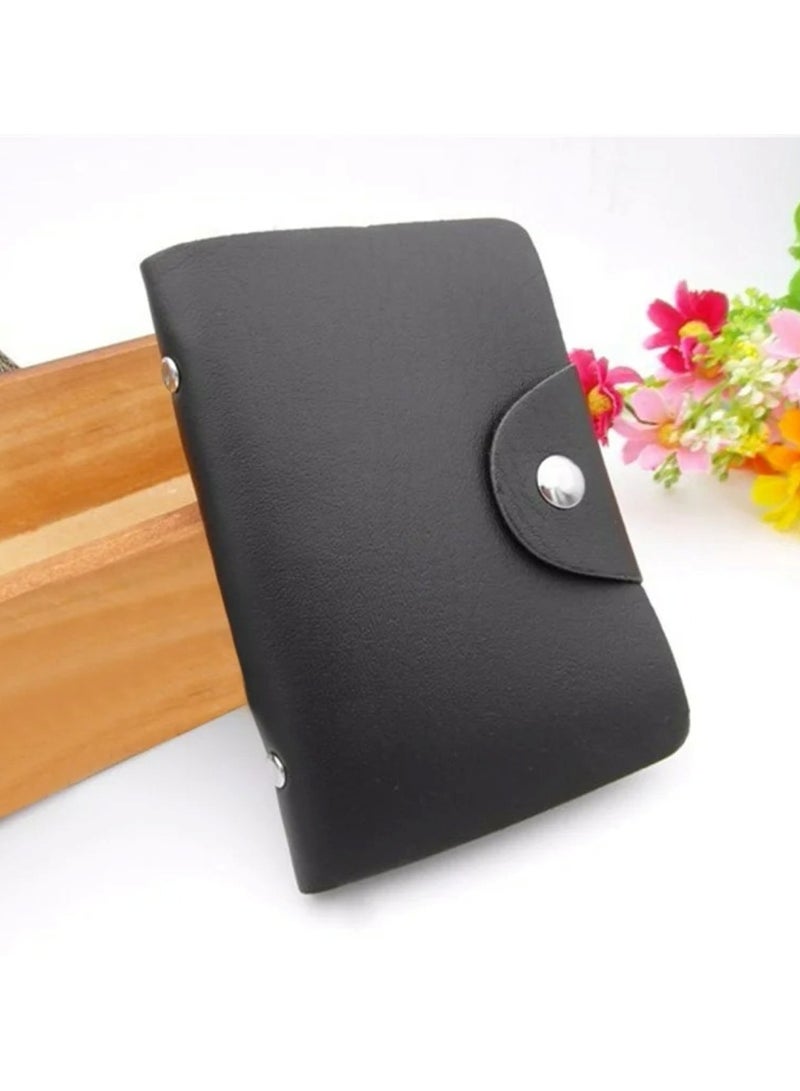 Huitich Stylish Black Multi-Card Holder Compact Bank Card Organizer Wallet  - Image 3