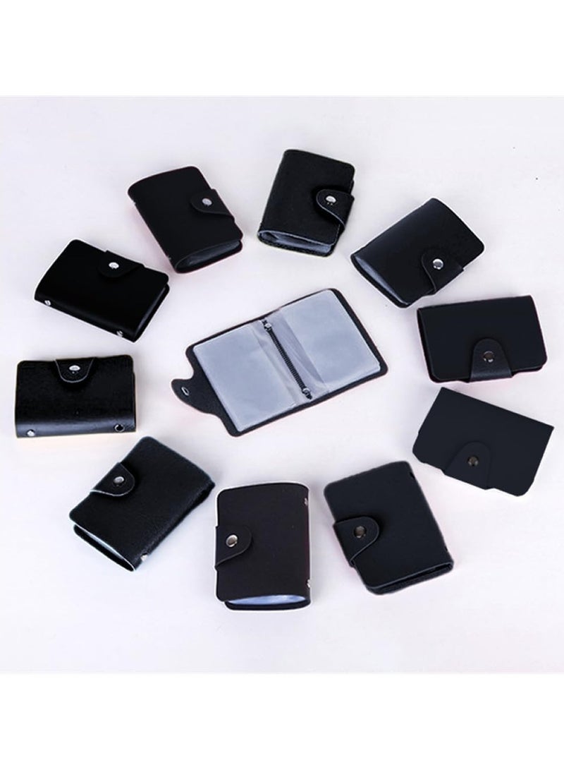 Stylish Black Multi-Card Holder Compact Bank Card Organizer Wallet